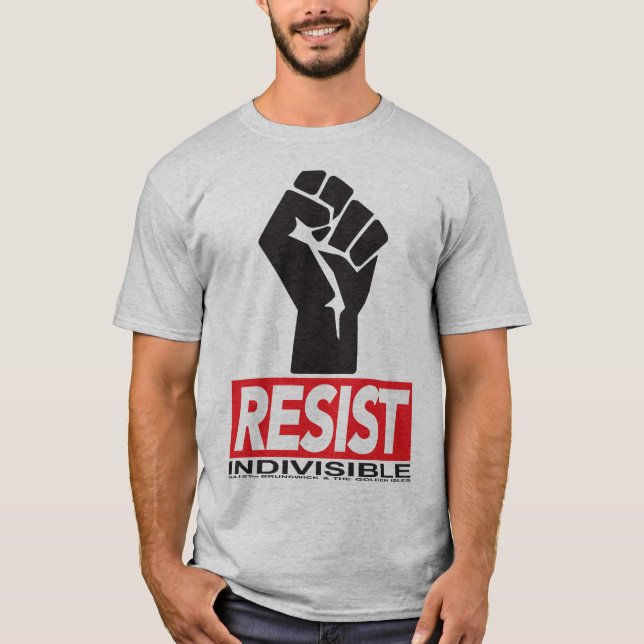 Resista - el arreglo negro en la camisa gris (Anverso)