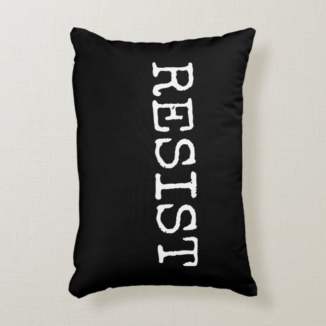 RESISTA la almohada negra (Frente (Vertical))