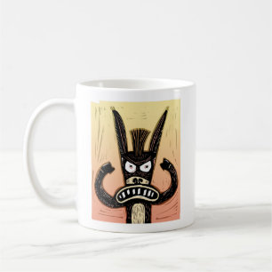 "RESISTA!" Taza de café enojada del burro