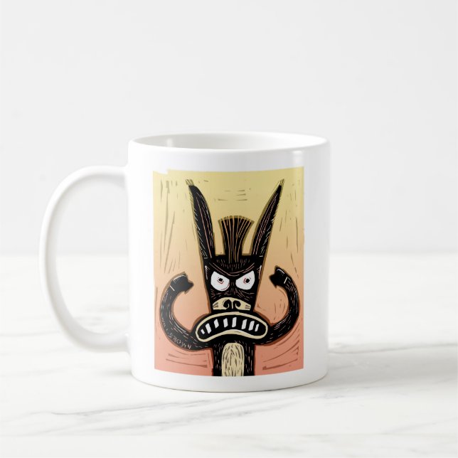 "RESISTA!" Taza de café enojada del burro (Izquierda)