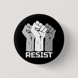 Resistir con puño - en blanco 0002 botón