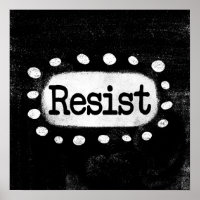 Resistir el arte de la pared Poster