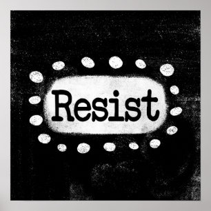 Resistir el arte de la pared Poster