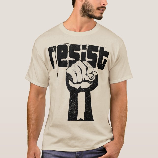 RESISTIR la audaz camiseta política - Levántate po (Anverso)