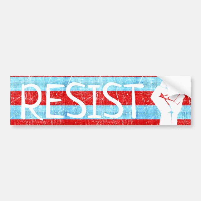Resistirse al pegatina anti Trump Bumper (Frente)