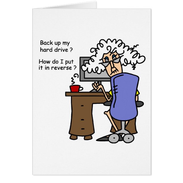 Respaldo de la impulsión dura chistoso (Frente)