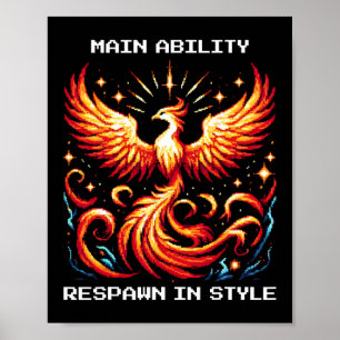 Respawn In Style Phoenix Pixel Revival Arte de Gam