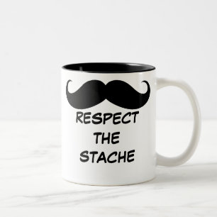 Respecto divertido la taza del bigote de Stache