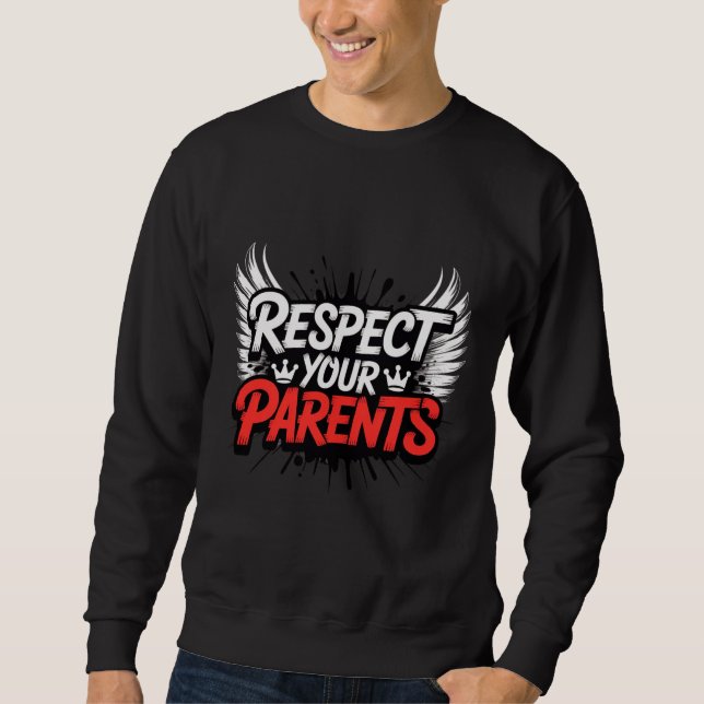 Respeta a tus Padres — Sudadera con Capucha para H (Anverso)