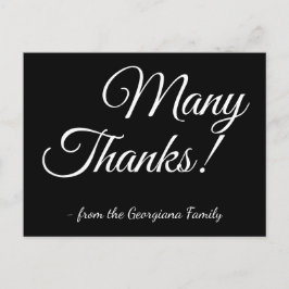 Respetable y elegante "¡Muchas gracias!" Postal