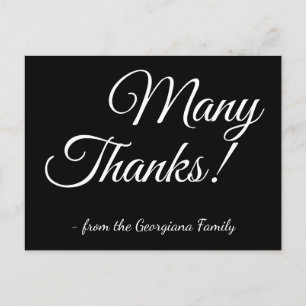Respetable y elegante "¡Muchas gracias!" Postal