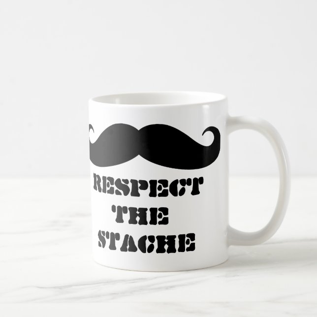 Respetar la taza de café de bigote para hombres (Derecha)