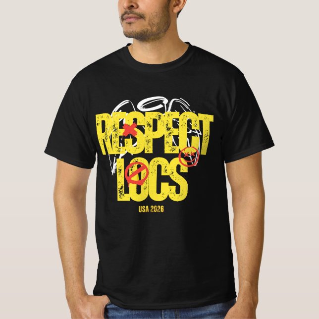 "Respetar los Loc's" Camiseta gráfica de dreadlock (Anverso)