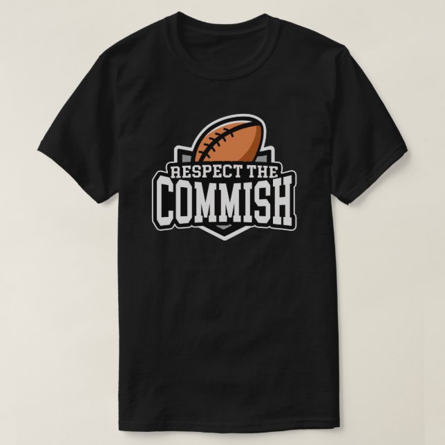 Respete el Commish: Camiseta del fútbol de la (Diseño del anverso)