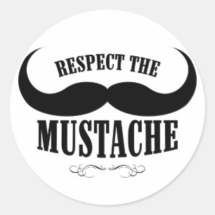 Respeto El bigote $9.95 Pegatinas (paquete de 20)