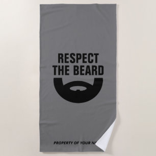 Respeto La barba chistoso toalla de playa regalo p