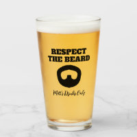 Respeto la barba divertido regalo de vaso de cerve