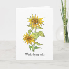 Respira hondo tarjeta de simpatía por el girasol