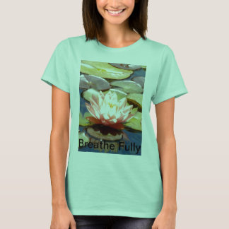 Respira la camiseta de Lotus totalmente rosa