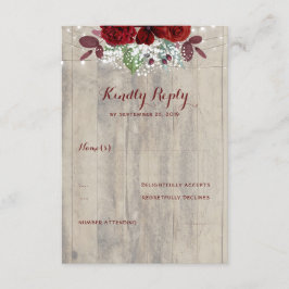 Respiración del bebé y flores de borgoña RSVP