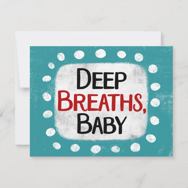 Respiraciones profundas, tarjeta de saludo para be (Anverso)