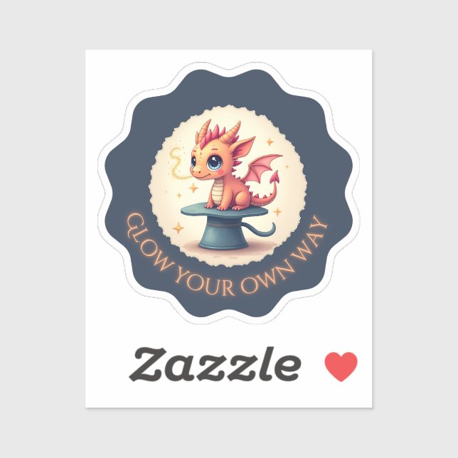 Resplandor a su propia manera - Pegatina de Dragón (Hoja)