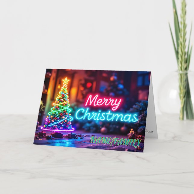Resplandor de árbol de Navidad neón (Anverso)