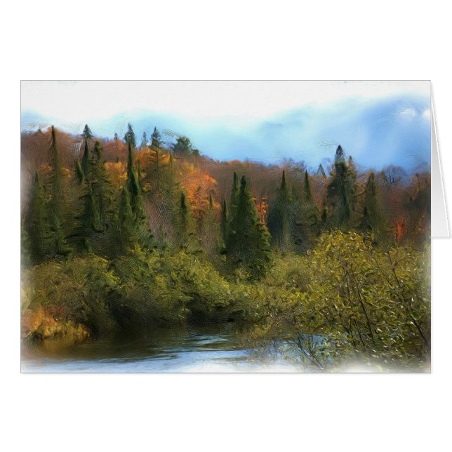 Resplandor del otoño del paisaje del árbol (Anverso (Horizontal))