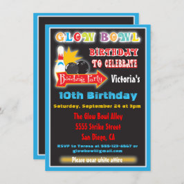 Resplandor en las invitaciones oscuras de la fiest