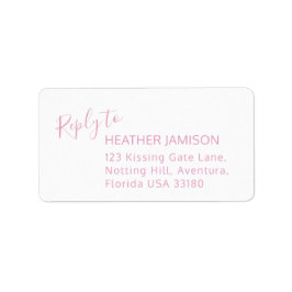 Responder a las etiquetas de dirección de boda bla