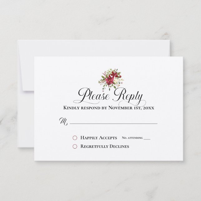 Responder a los Navidades de RSVP por vacaciones d (Anverso)