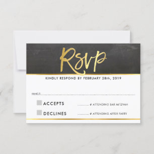 RESPONDER A RSVP pizarra gris moderna escritura en