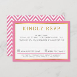 RESPONDER RSVP RESPUESTA simple patrón de chevron 