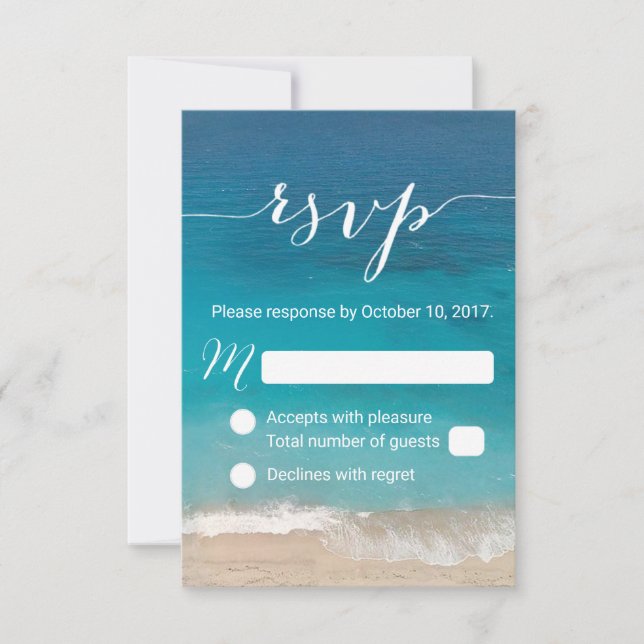 Respuesta a guión de la clase RSVP de la boda de p (Anverso)
