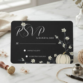 Respuesta a la boda de calabaza de otoño negro