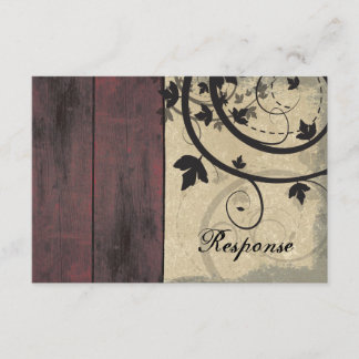 Respuesta a la boda de otoño Tarjeta RSVP Barn Boa