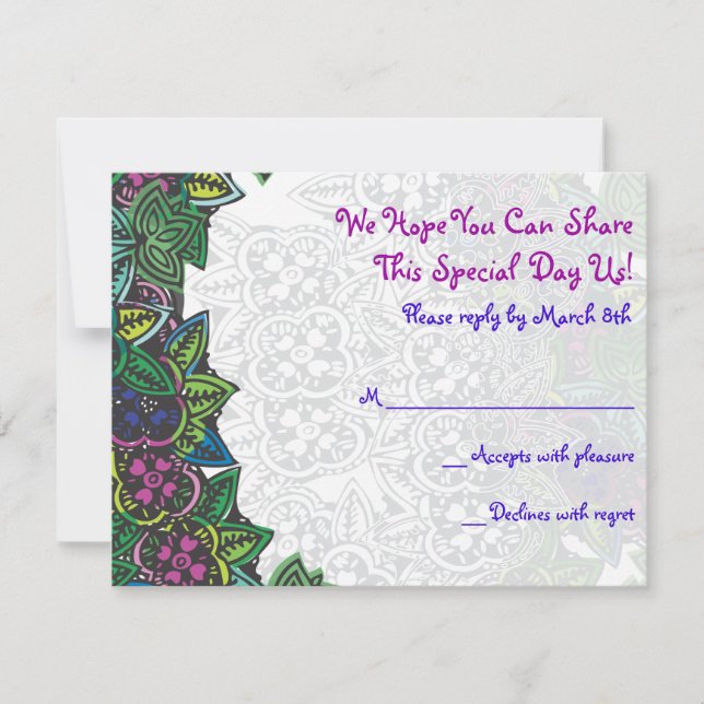 Respuesta a la invitación de Star & Dragonfly Bar  (Anverso)