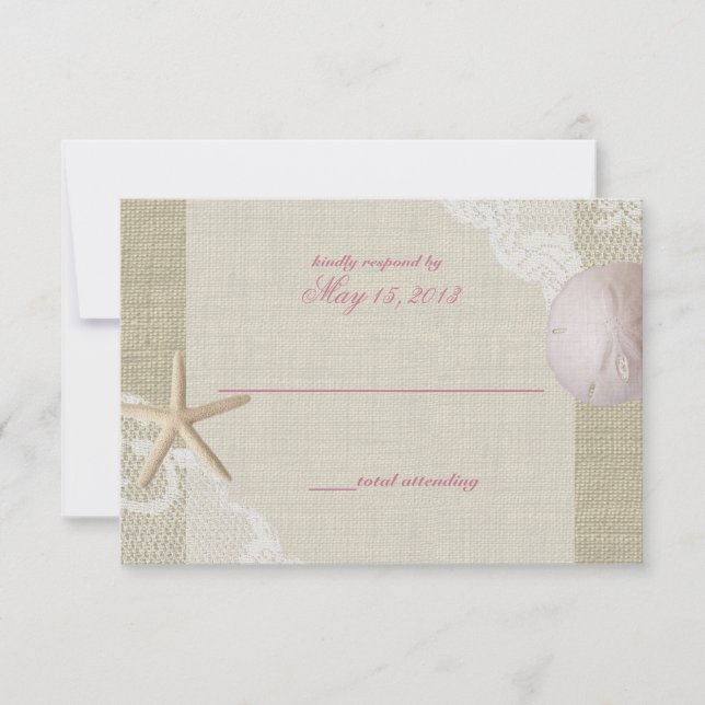 Respuesta a la playa de Lace and Sand Dollar (Anverso)