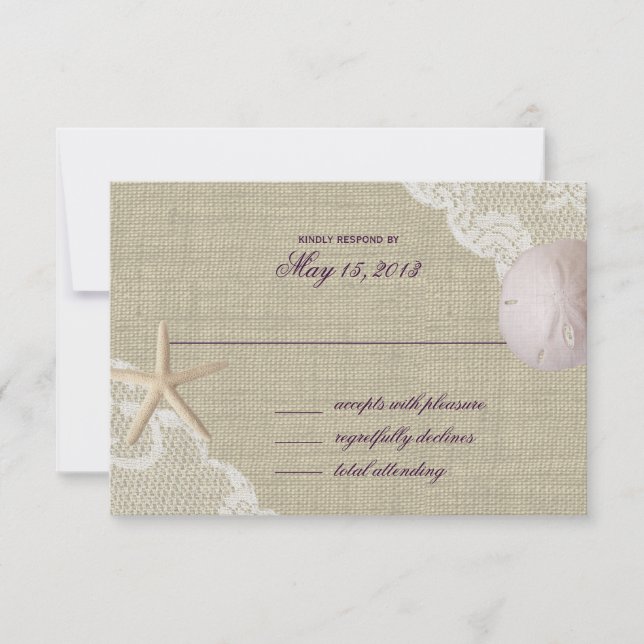 Respuesta a la playa de Lace and Sand Dollar (Anverso)