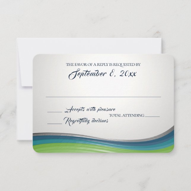 Respuesta azul y verde de la ola de acero (Anverso)