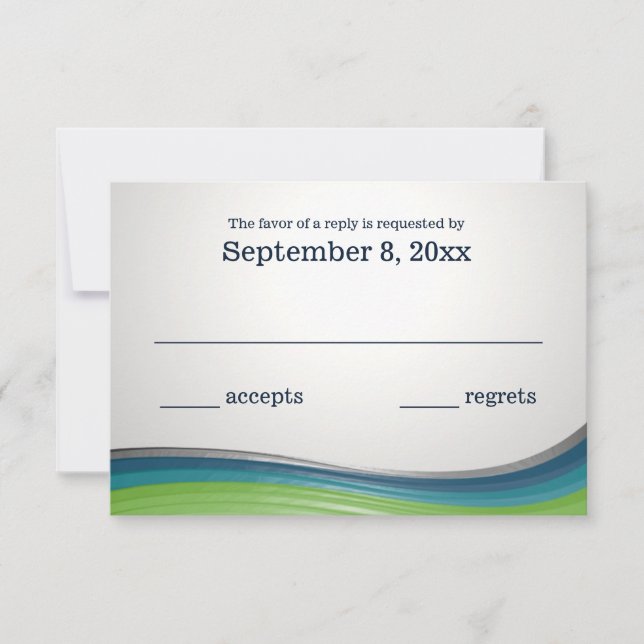 Respuesta azul y verde de la ola de acero (Anverso)