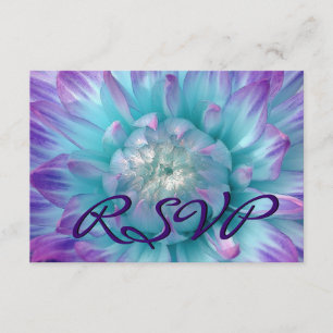 Respuesta Boda PURPLE AQUA AZUL Dahlia RSVP