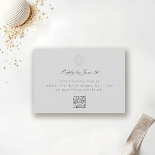 Respuesta Boda QR formal de la Shell costera náuti