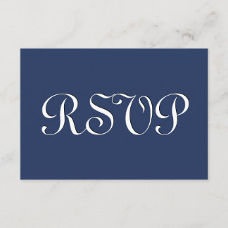 Respuesta Boda RSVP de medianoche y blanco S244