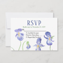 Respuesta Boda RSVP Iris Púrpura