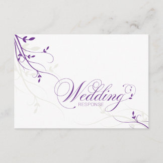 Respuesta boda Tarjeta RSVP Sencilla Elegancia Lea