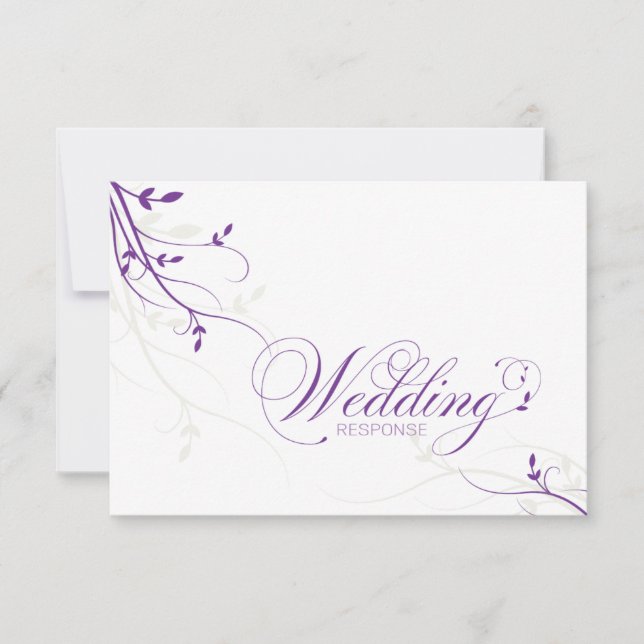 Respuesta boda Tarjeta RSVP Sencilla Elegancia Lea (Anverso)