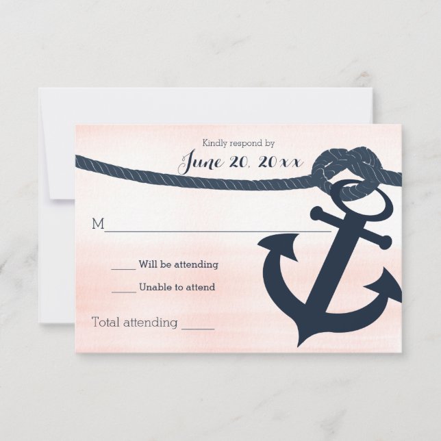 Respuesta de Anclaje Náutico y Boda Rope Rubor (Anverso)