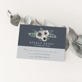 Respuesta de Anemone y Eucalyptus Wedding RSVP