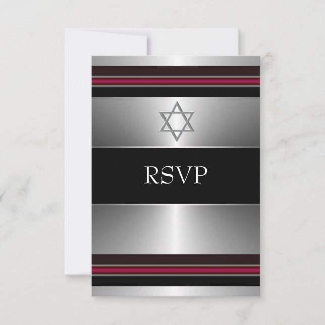 Respuesta de Bar Mitzvah Estrella de David de Plat (Anverso)